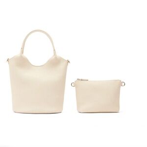 NEW Leatherology Mia Large Shopper Tote - Sand (Cream)